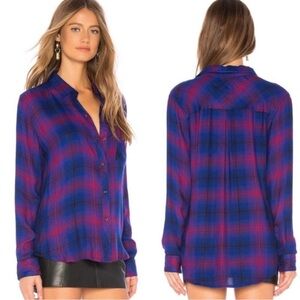 ❤️ Rails Hunter Shirt Blue Plaid Classic Button Down NWT
